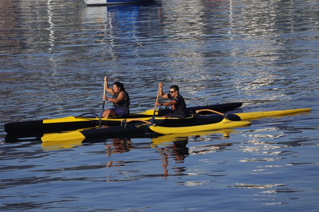 Canoa Havaiana e Squiff na Enseada de Botafogo