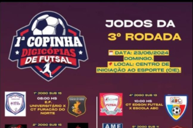 1ª Copinha Digicopias de Futsal - 3ª Rodada