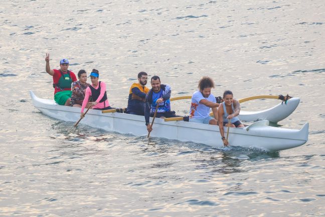 Canoa Havaiana na Enseada de Botafogo