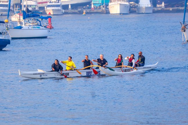 Canoa Havaiana na Enseada de Botafogo