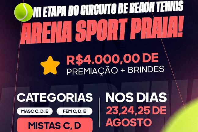 III Etapa Circuito Beach Tennis Sport Praia