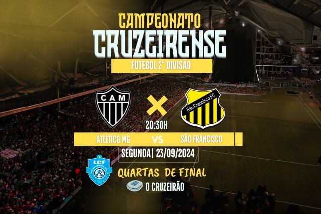 Campeonato Cruzeirense de Futebol 2ª Divisão - Quartas de Final - Atlético MG Vs São Francisco 